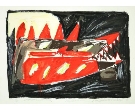 POSTHUMA SIMON (1939-2020), sign. and dated. '99,  'Voor Max'. silkscreen 8/25 E.A., 75 x 105 cm.POSTHUMA SIMON (1939-2020), 