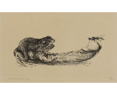 KANTERS HANS (1947) sign. and dated. '79,  Frog, Landscape, figures, litho/ silkscreen, div. sizesKANTERS HANS (1947), ges. e