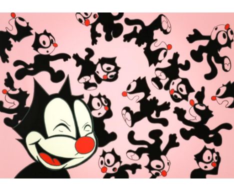 CUTRONE RONNIE (1948-2013), sign. l.r.,  "Reigning cats", silkscreen with stamp Robert Lane Limited 10/98,  77 x 98 cm.CUTRON