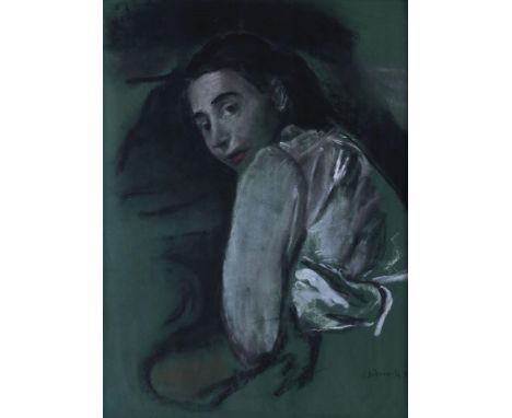 DUBROWSKY JOSEF (1889-1963), sign. and dated. '46 l.r.,  Portrait of lady, chalk/ pastel on paper 64 x 50 cm.DUBROWSKY JOSEF 