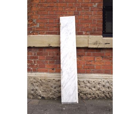 Victorian marble shelf with grey veins running diagonally L: 157 W: 28 cm