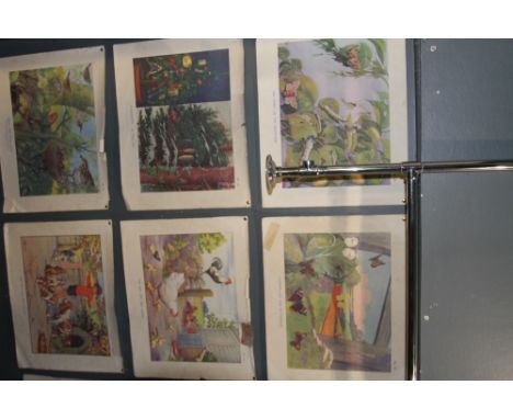 Mid Century childrens illustrations of various themes. In both landscape and portrait position 35 x 35 (6 items)