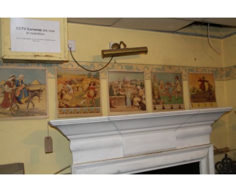 Mid Century childrens illustrations of various themes, in both landscape and portrait position (5 items)