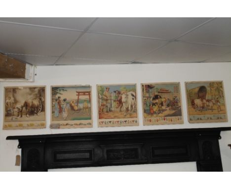 Mid Century childrens illustrations of various themes. In both landscape and portrait position (5 items)