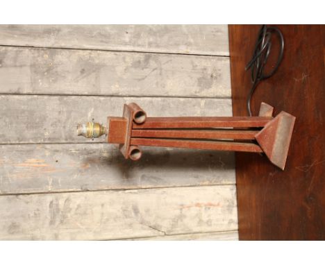 Antique wrought iron lamp base coming in a Greek column design H: 46 cm