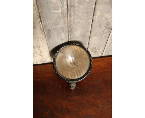 A vintage car headlight