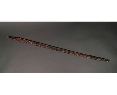 Ca.700-900 AD A nice Medieval Viking Era iron sword with the organic material from scabbard remaining along the lenght of the