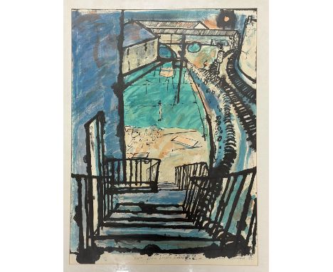 •Paul Furneaux R.S.A. (Scottish, b. 1962), "View from London Road", silkscreen print, signed in pencil, edition 1/4, framed. 