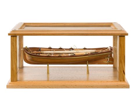 A WELL PRESENTED ¬IN. : 1FT SCALE MODEL OF A 14FT ADMIRALTY-PATTERN PULLING AND SAILING DINGHY, OF CIRCA 1830, modelled by G.