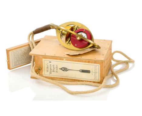 A WALKER'S HARPOON II DEPTH FINDER, CIRCA 1920, in apparently unused condition, with enamel fathom dial, propeller and lanyar
