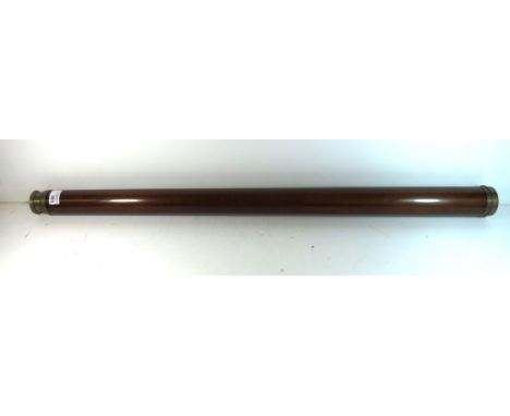 A 1óIN. SINGLE DRAW TELESCOPE MADE FOR THE BOARD OF ORDNANCE BY GEORGE ADAMS SENIOR, CIRCA 1770, with gently tapering mahogan