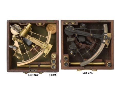 A 7¬IN. RADIUS VERNIER SEXTANT BY SEWILL, LIVERPOOL, GLASGOW AND LONDON, CIRCA 1890, the oxidised ladder frame with polished 