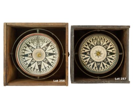 A DRY CARD BOAT COMPASS BY DRING & FAGE, LONDON, CIRCA 1830, the 4«in. printed card signed in manuscript Dring & Fage, Tooley