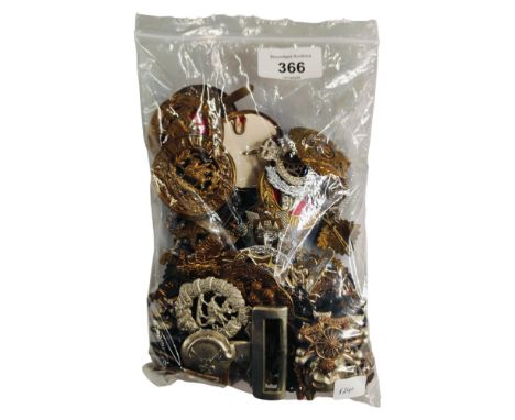 BAG OF FIRST &amp; SECOND WORLD WAR CAP BADGES 