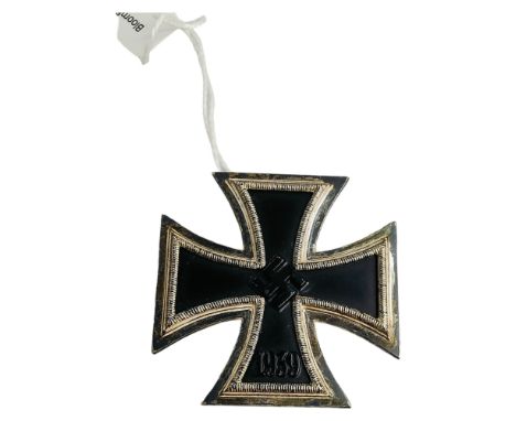 IRON CROSS FIRST CLASS.  MARKED ON PIN 100 - RUDOLF WACHTLER OF MITTWEIDA. 