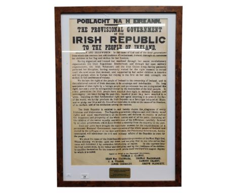 FRAMED PRINT OF THE PROCLAMATION OF THE IRISH REPUBLIC