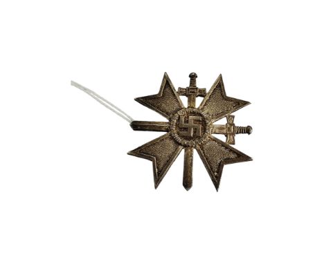 WAR MERITS CROSS (WITH SWORDS MILITARY ISSUE).  GREAT USED MEDAL/AWARD MARKED 4 ON THE PIN FOR MAKER STEINHAUER AND LUCK OF L