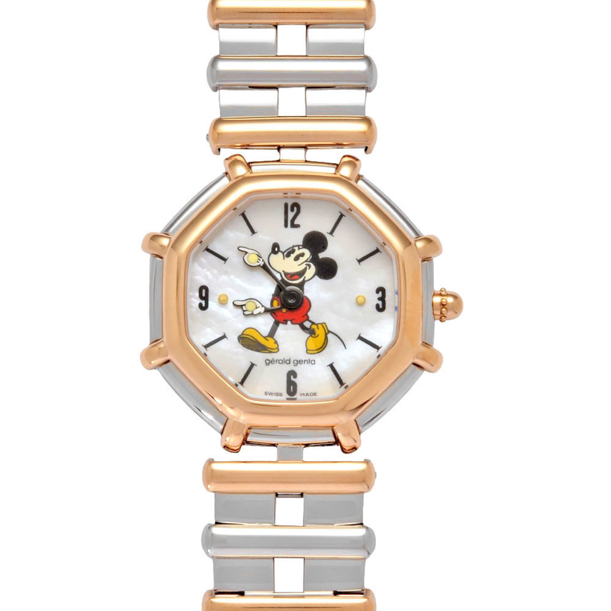 Gerald Genta G.3491.7 Retro Fantasy Mickey Mouse Disney Watch Quartz Shell Dial Ladies