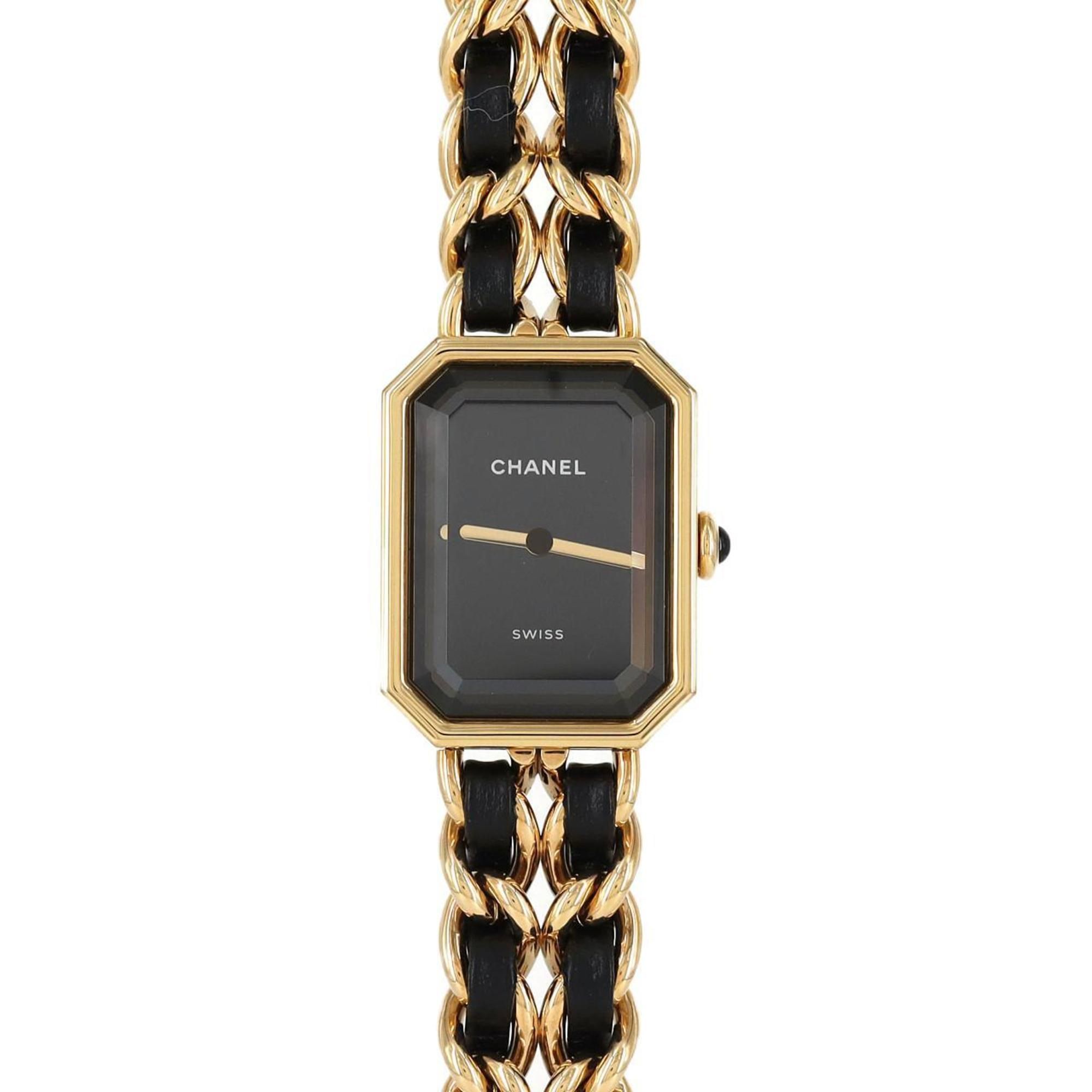 Chanel Premiere Original Edition GP L Size H6951 Wristwatch Quartz