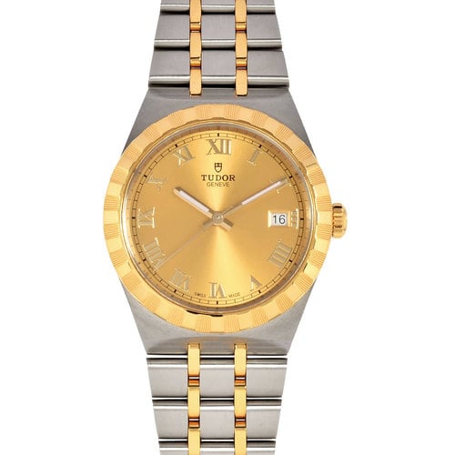 Tudor TUDOR 28503 Royal Date Wristwatch Automatic Champagne Dial YG SS Combination Men's