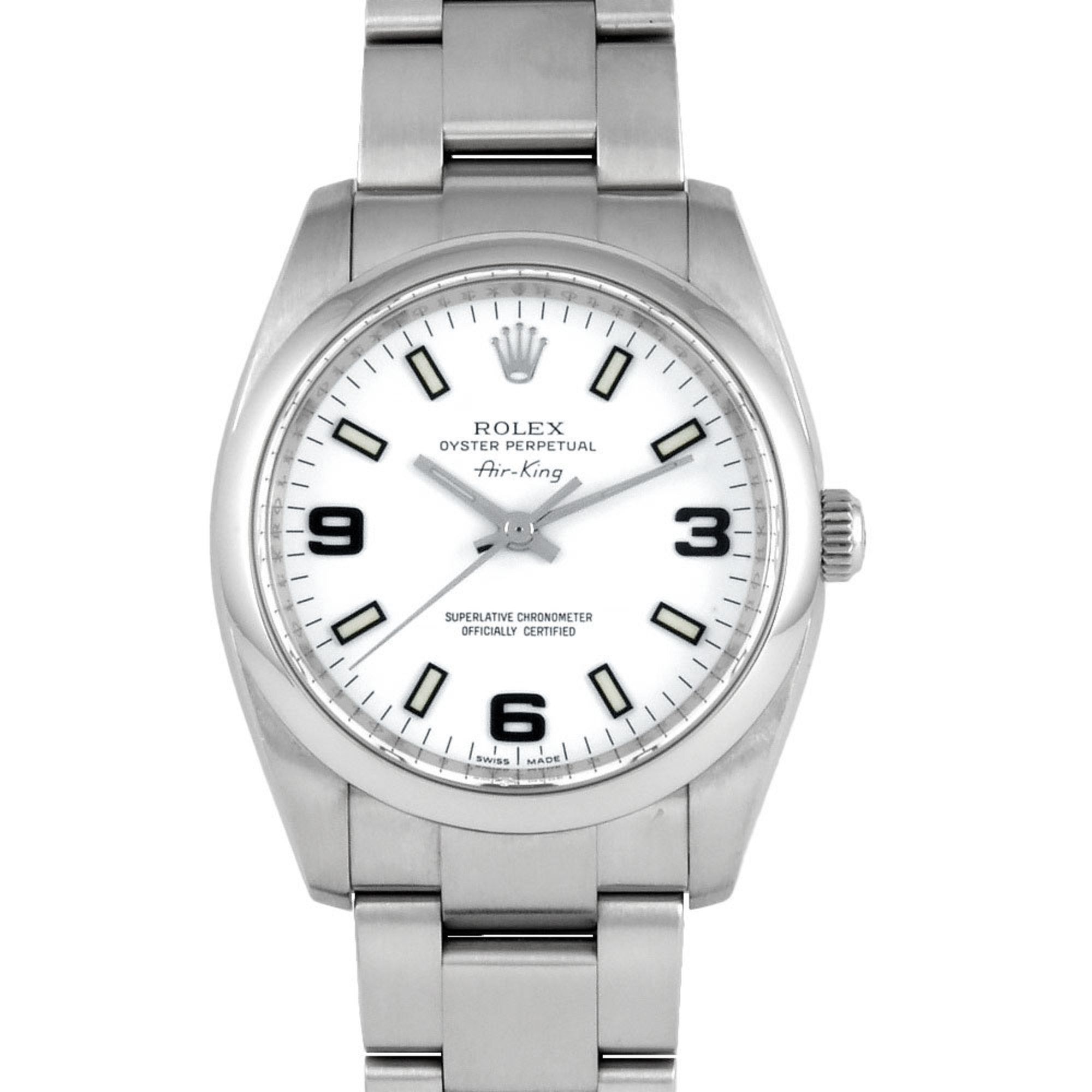 Rolex ROLEX 114200 M series (manufactured around 2007) Automatic watch, white dial, stainless steel,