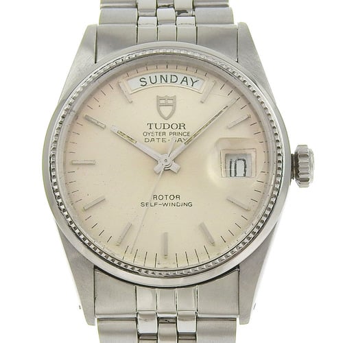 Tudor Oyster Prince Watch, Date, Caliber 2834-2, 94710, Stainless Steel, 1980, Automatic, Silver Dia