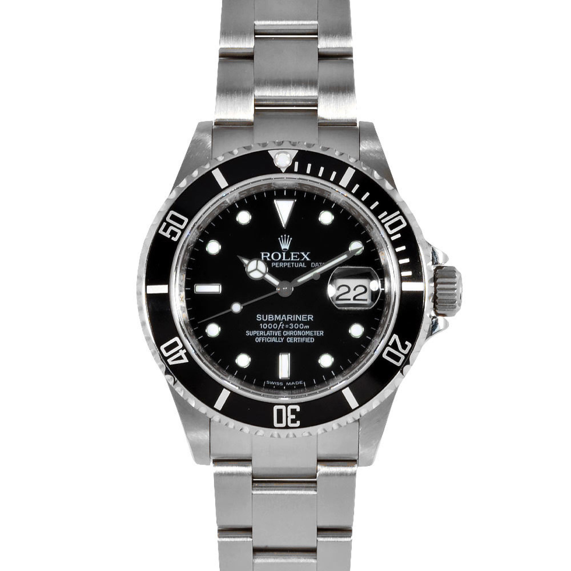 Rolex ROLEX 16610 Submariner M serial number manufactured around 2007-2008 Automatic watch Black dia