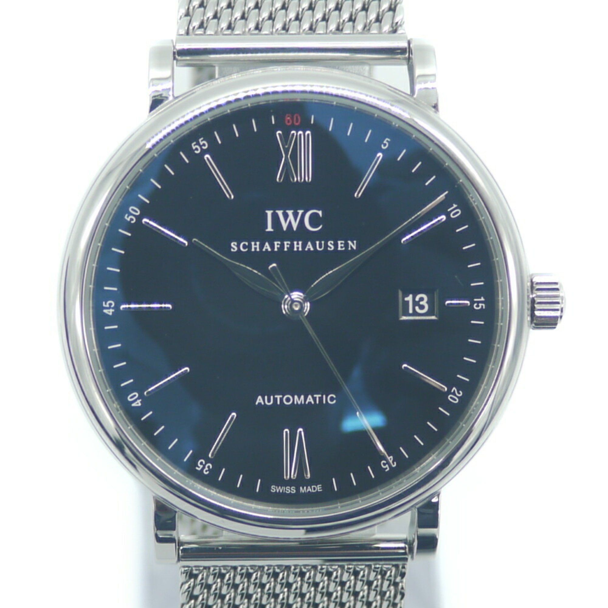 IWC International Watch Company Portofino Automatic IW356506 Black Dial Wristwatch