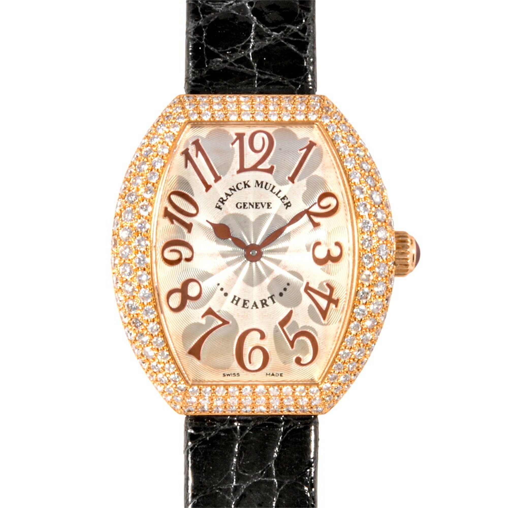 Franck Muller FRANCK MULLER 5002LD3 Heart to Watch Quartz Silver Dial Diamond Bezel 18KPG Solid Gold