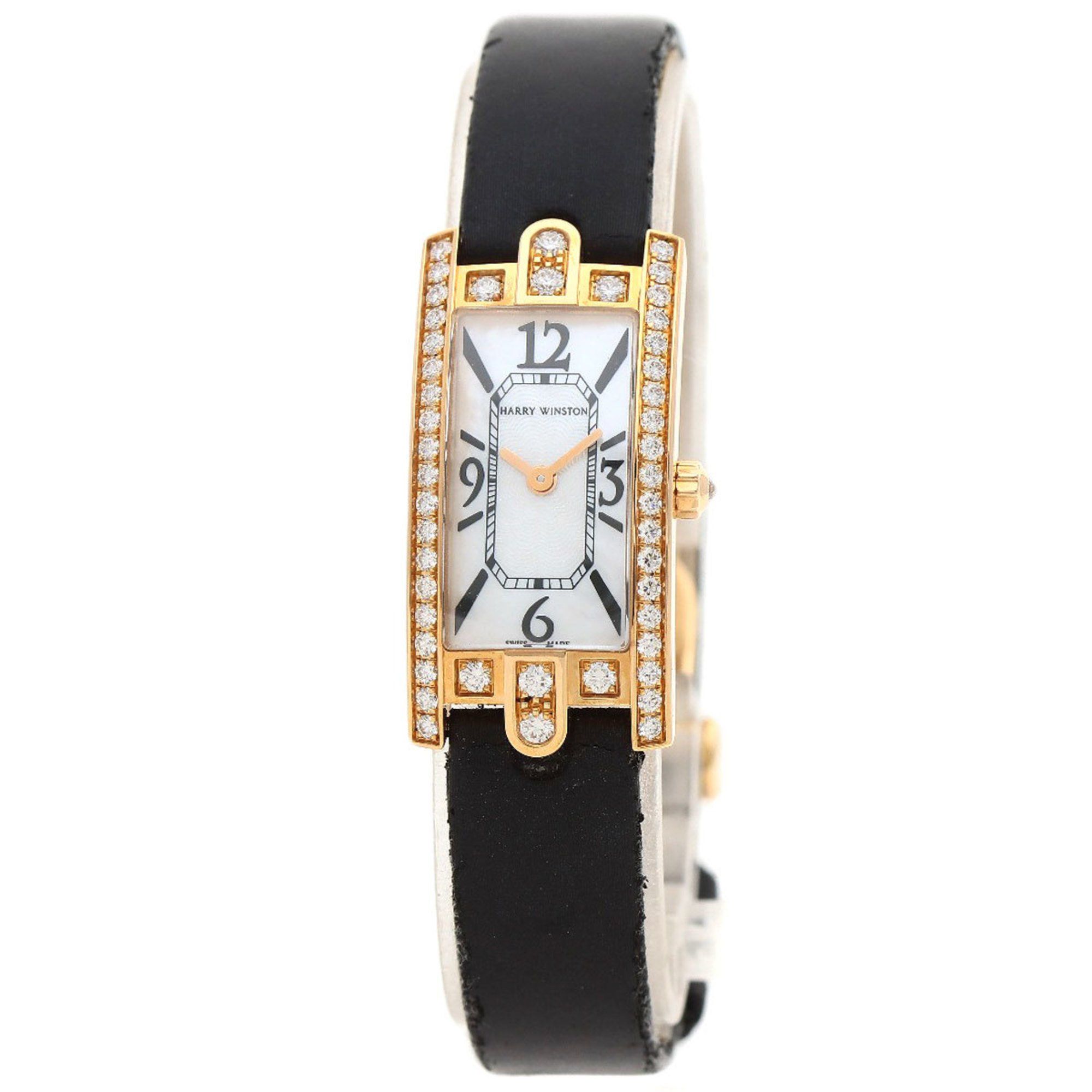 Harry Winston AVCQHM16 Avenue C Mini Watch, 18K Pink Gold, Satin, Women's