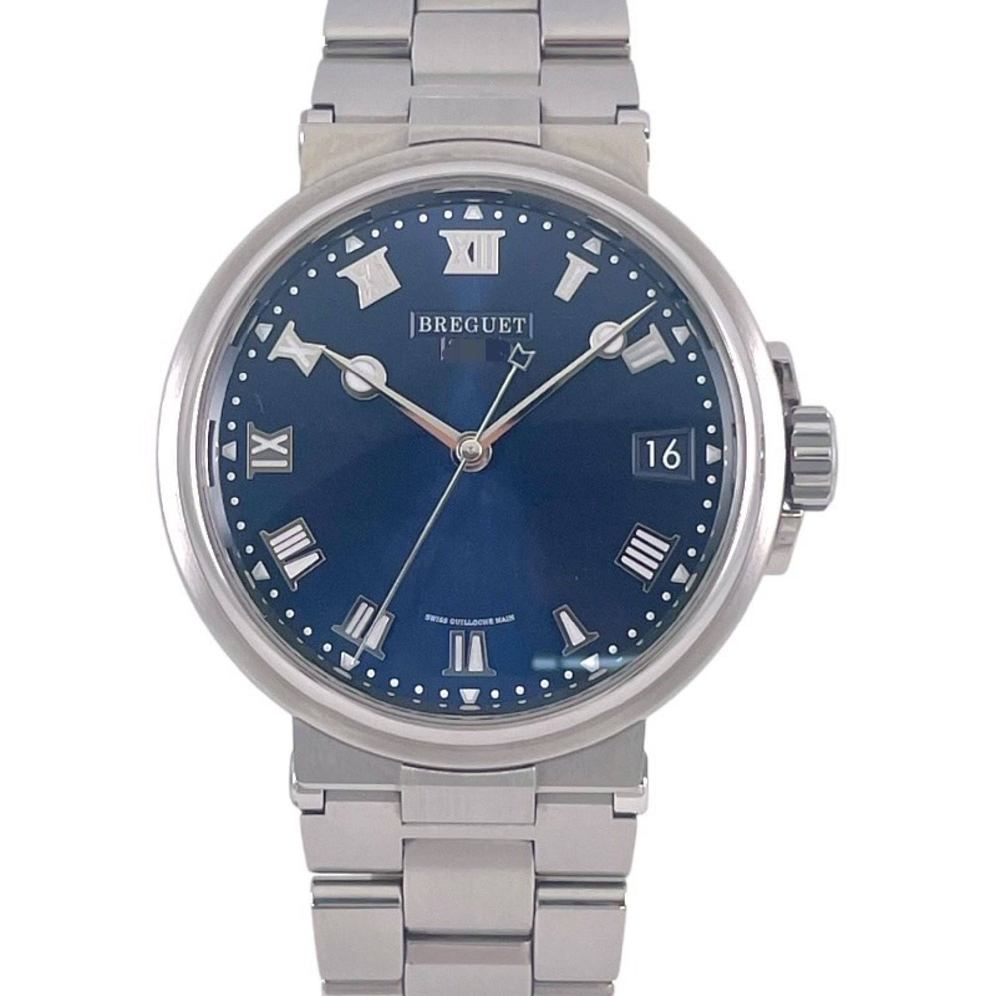 Breguet MARINE 5517TI Y1 TZ0 Men's Titanium Automatic Watch with Blue Dial