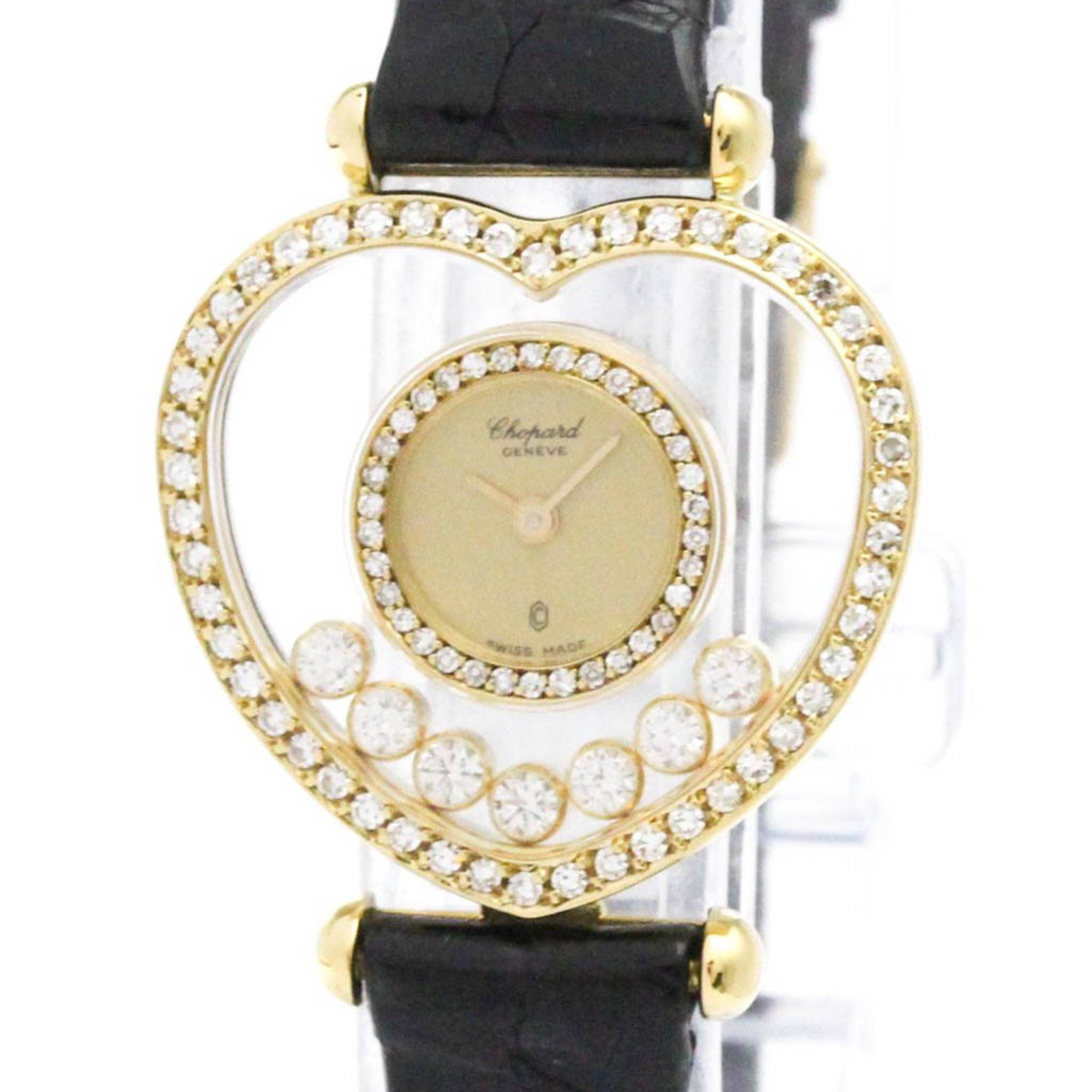 CHOPARD Happy Diamond Heart 18K Gold Ladies Watch 20/4516 Polished