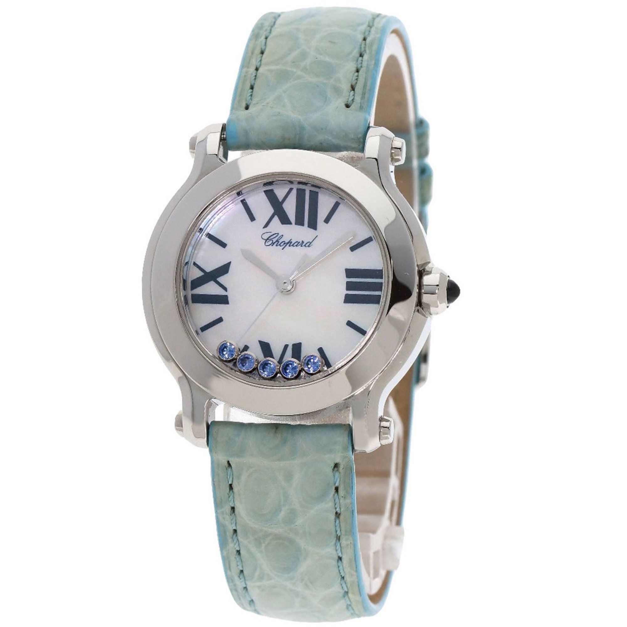 Chopard 8509 Happy Sport Watch, Stainless Steel and Leather, Women's
