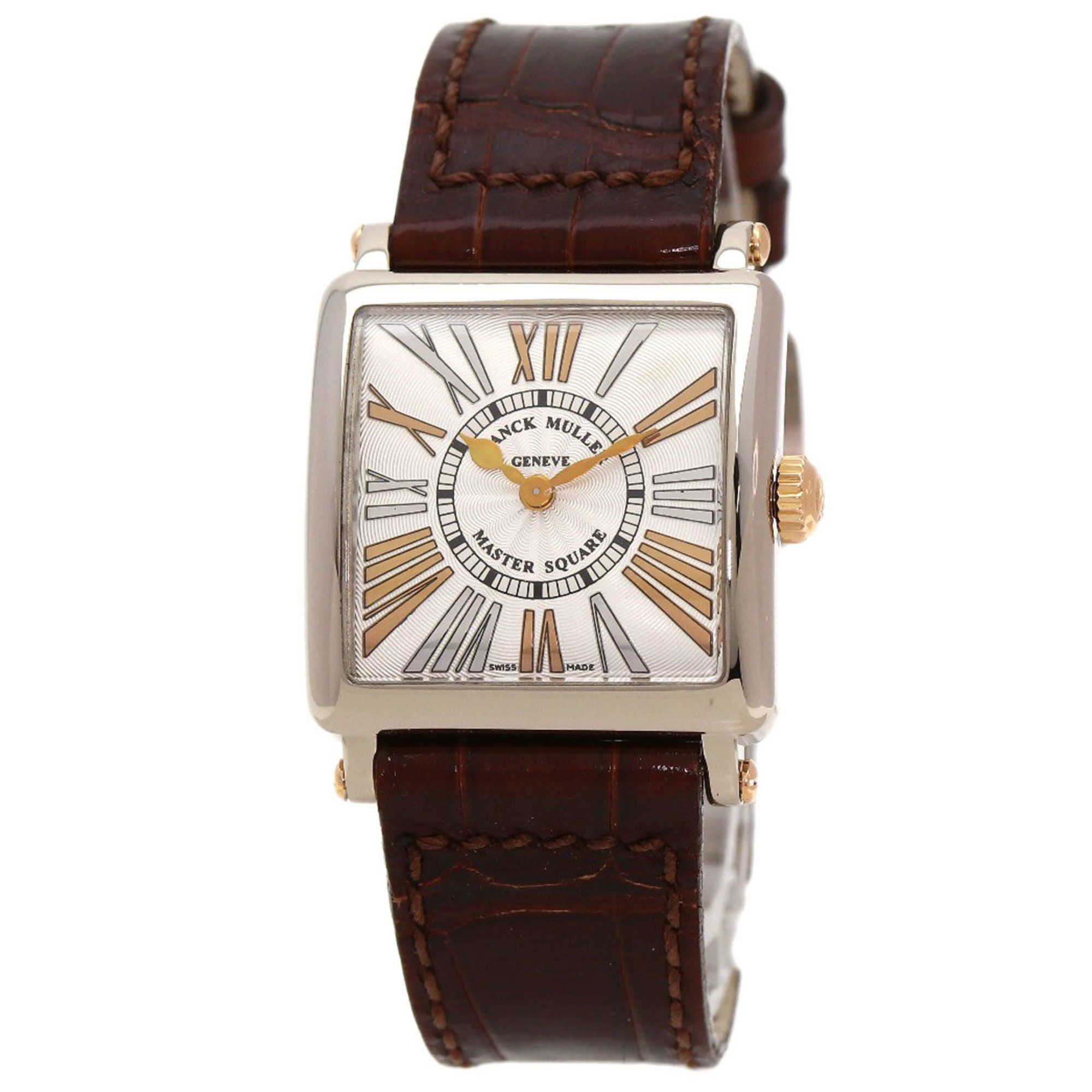 Franck Muller 60002 S R REL Master Square Watch, Limited Edition of 100 Pieces, 18K White Gold/Leath