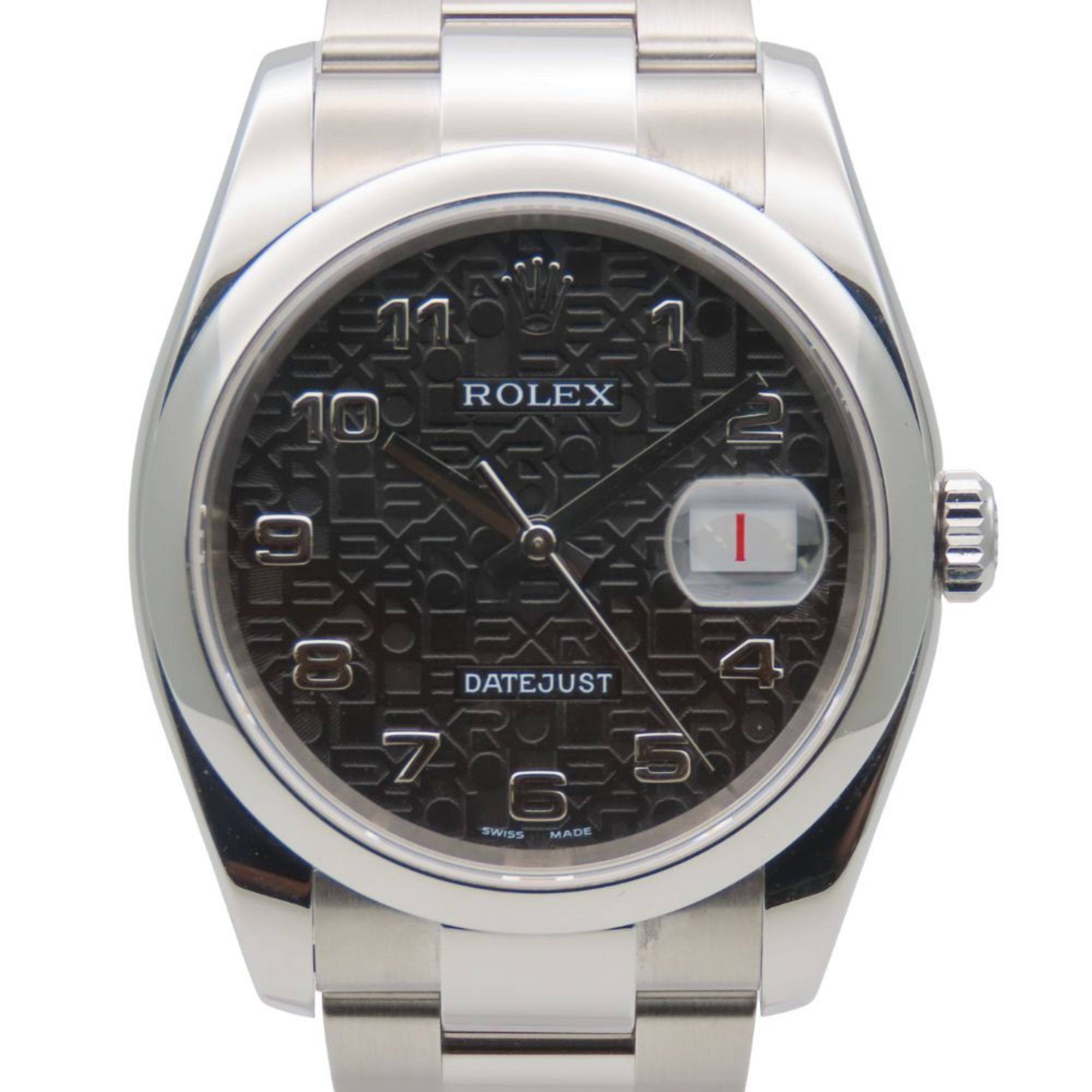 Rolex Datejust 36 116200 Stainless Steel Watch with Silver Dial and Black Dial, D Serial Number, Hor