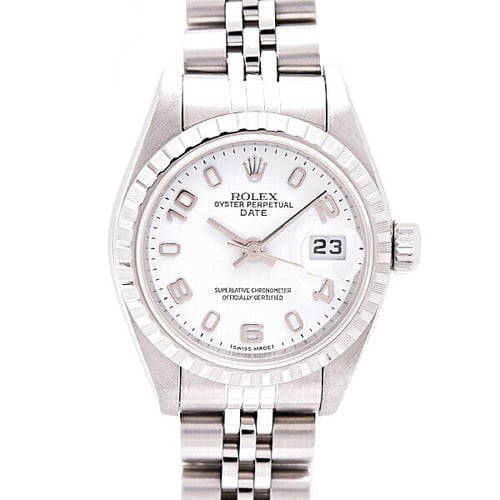 Rolex Watch Women's Oyster Perpetual Date Automatic D Series White Dial Stainless Steel SS ROLEX 792