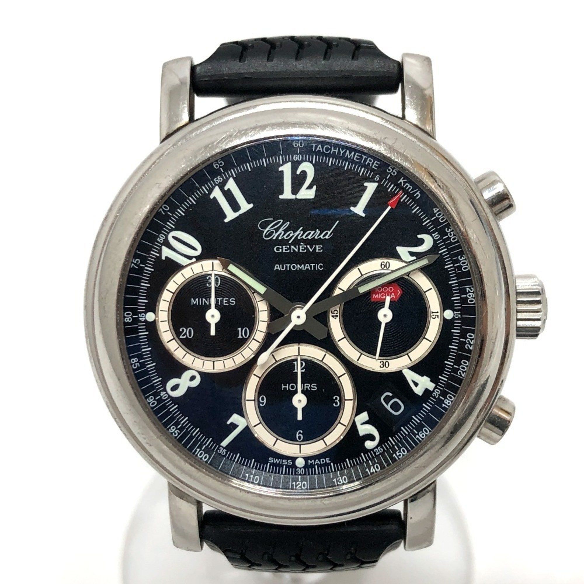 Chopard 8331 Milleria Chronograph Automatic Wristwatch Watch Stainless Steel Men's Silver