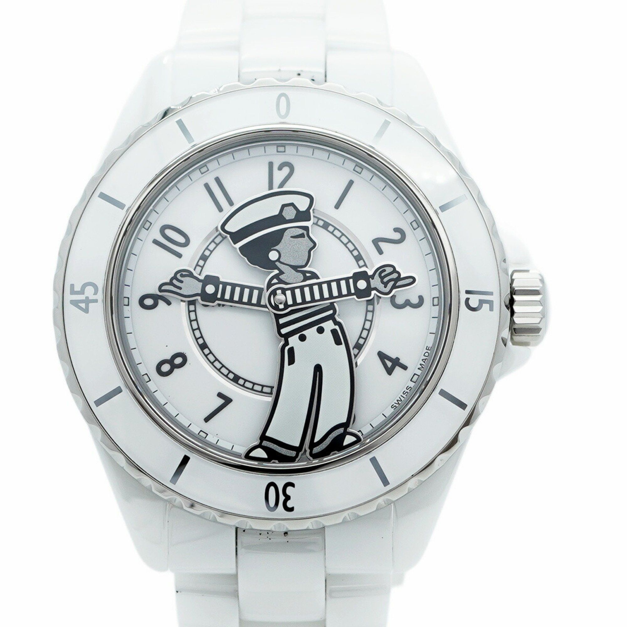 Chanel J12 Mademoiselle La Pausa H7481 White Dial Men's Watch