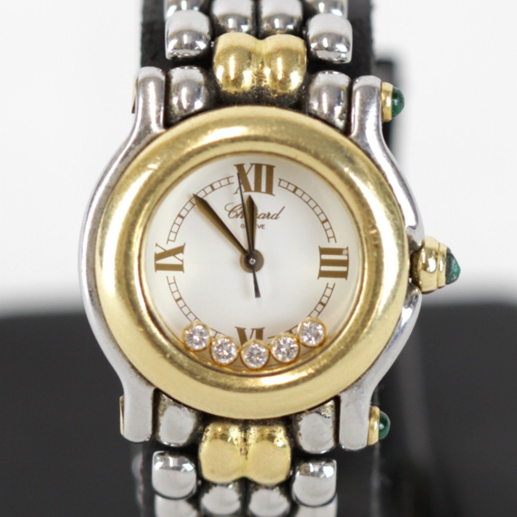 Chopard Happy Sport 82 8278-22 Quartz Watch for Women, 18K Yellow Gold