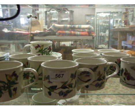 12 PORTMEIRION BOTANIC GARDEN CUPS AND SAUCERS