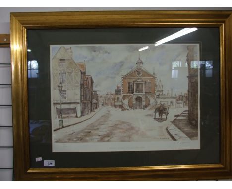 LTD EDITION PRINT (110/ 850) MARKET STREET POOLE CIRCA 1900, SIGNED IN MARGIN 