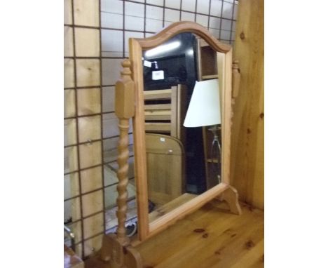 PINE BARLEY TWIST DRESSING TABLE MIRROR 