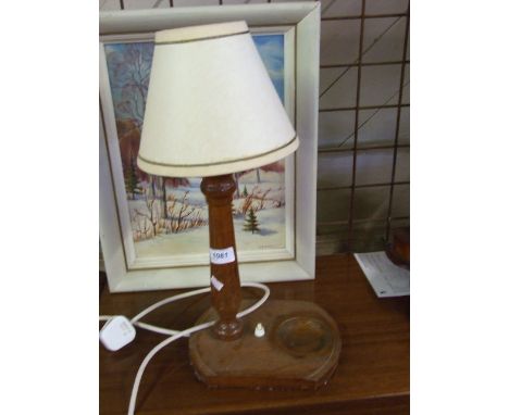 RETRO OAK LAMP 