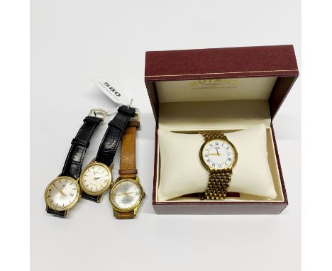 A group of four gents vintage watches.