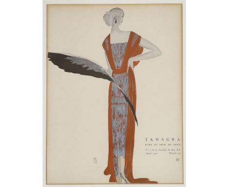 Benito, colour print, 'Tanagra Robe du Soir', 24 x 18cm
