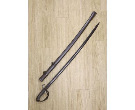 A light Cavalry officer's sword, blade etched "W. ALEXANDER ROYAL BERKSHIRE YEOY" within scrolls, crowned VR, maker Bryan Pri