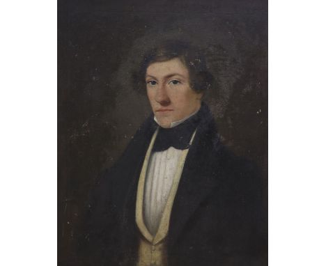 Mid 19th century English School, oil on canvas, Portrait of a gentleman, 75 x 62cm