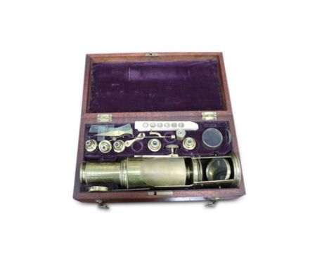 the microscope contained within a fitted case