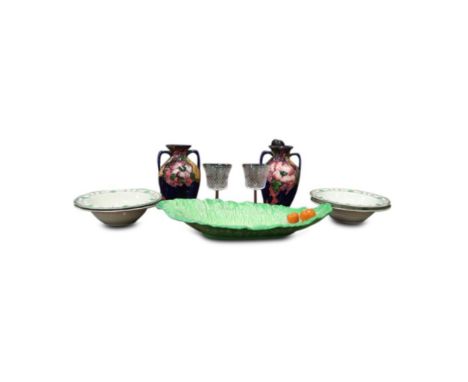 including pair of Tunstall&nbsp;multicoloured vases, Carltonware&nbsp;salad dish and other assorted items