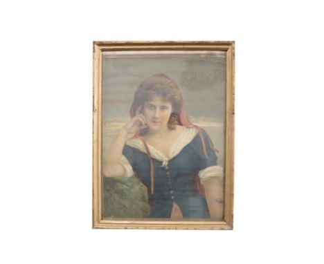 Portrait of Kathleen Mavourneen, coloured&nbsp;print, 62 x 45 cm